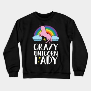 Crazy Unicorn Lady Crewneck Sweatshirt